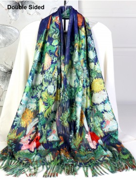 Double-sided Oil Painting Design Fashion Scarf